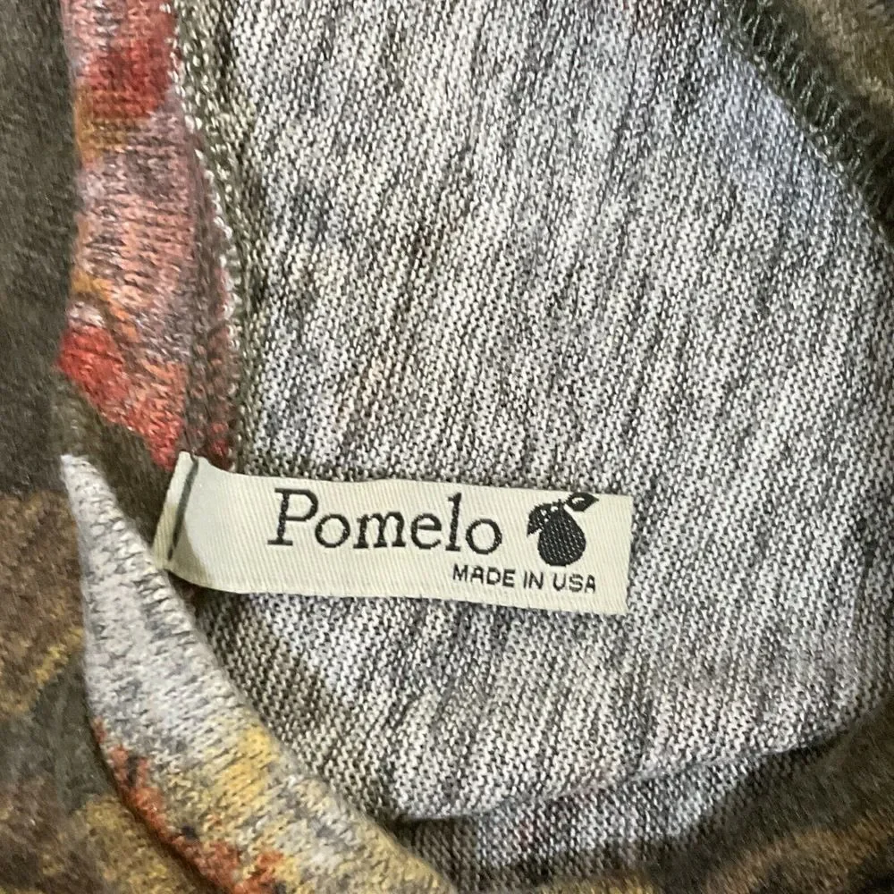 Pomelo Top Boutique‎ Ruffle SMALL Floral Sweater 3/4 Sl Stretch JUNIOR Cute